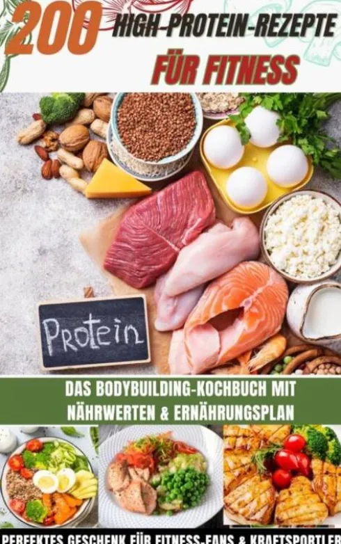 200 High-Protein-Rezepte für Fitness: Das Bodybuilding-Kochbuch mit Nährwerten – schnell, lecker & alltagstauglich Inkl. gratis Ernährungsplan eBook