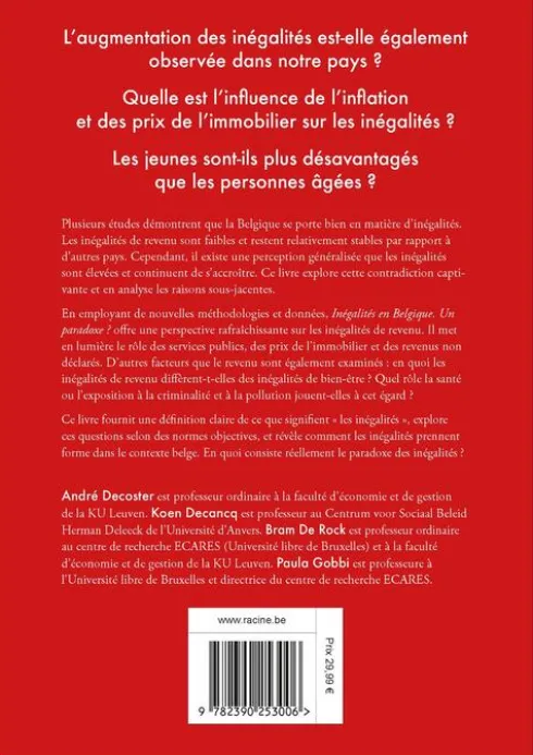 Inégalités en Belgique. Un paradoxe? eBook