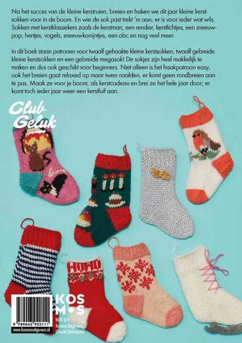 Kerstsokjes breien en haken met Club Geluk eBook