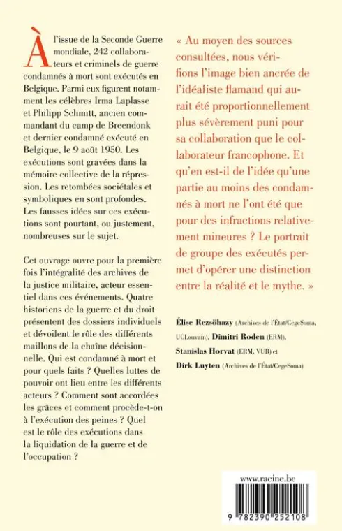 Les 242 dernières exécutions en Belgique eBook