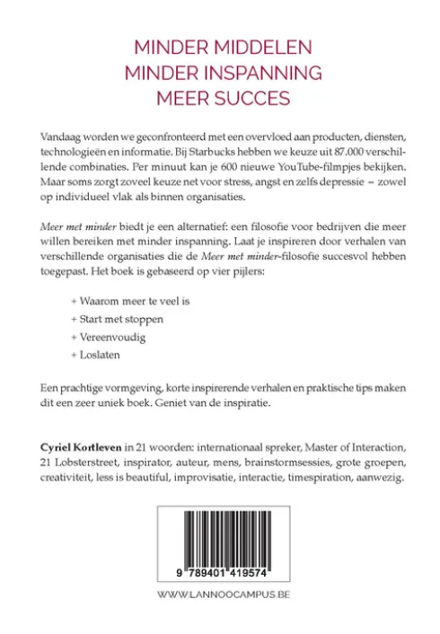 Meer met minder eBook